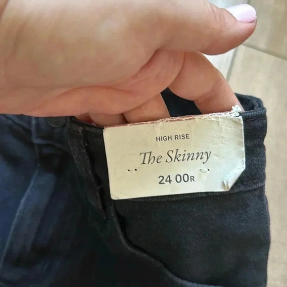 NWT Abercrombie & Fitch The Skinny High Ride Black Jeans Sz 24/00 - Picture 4 of 8
